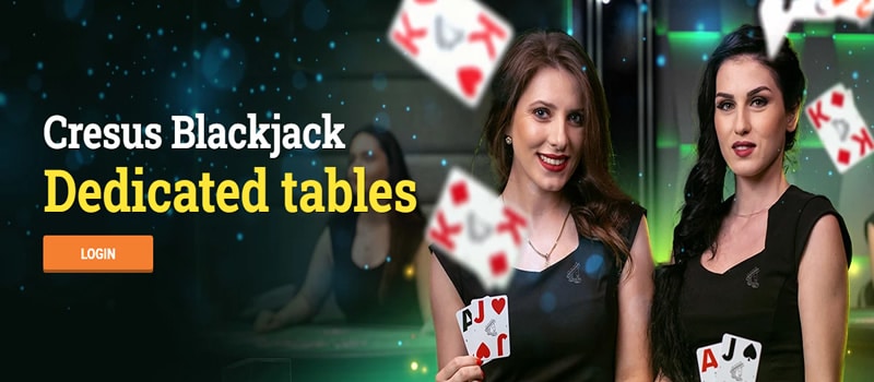 mesa de blackjack casino cresus en vivo