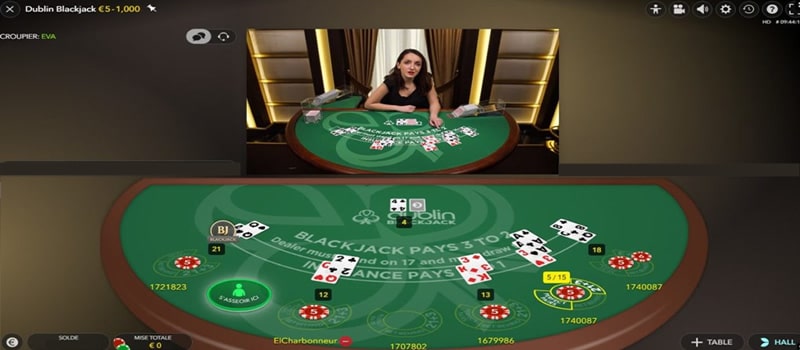 mesa de blackjack dublinbet