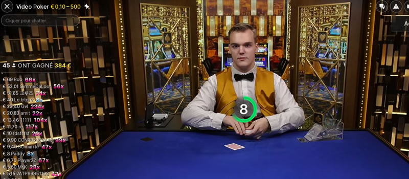 vídeo póquer en vivo
